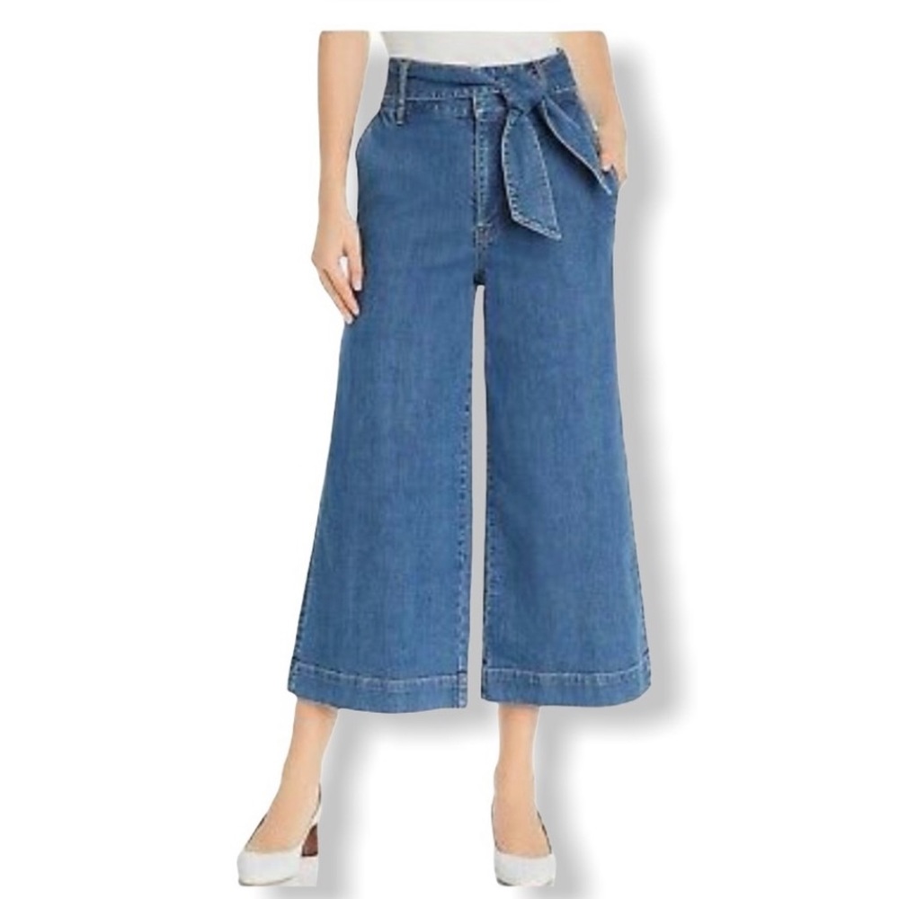 Joie Marylu High-Rise Culotte Wide Leg Crop Jeans